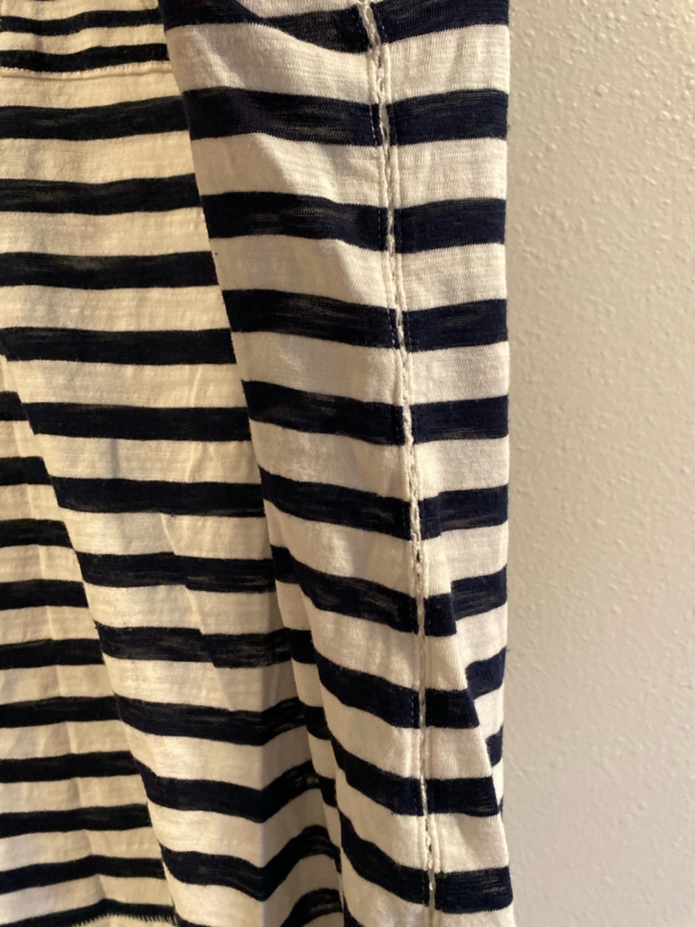 Anthropologie Blue & White Striped Tank Top with Polka Dot Pocket - Size L - Picture 8 of 10